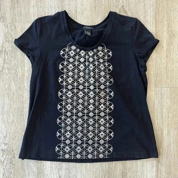 Womens Bay Studio Petite Black Top - LP - Picture 1 of 4